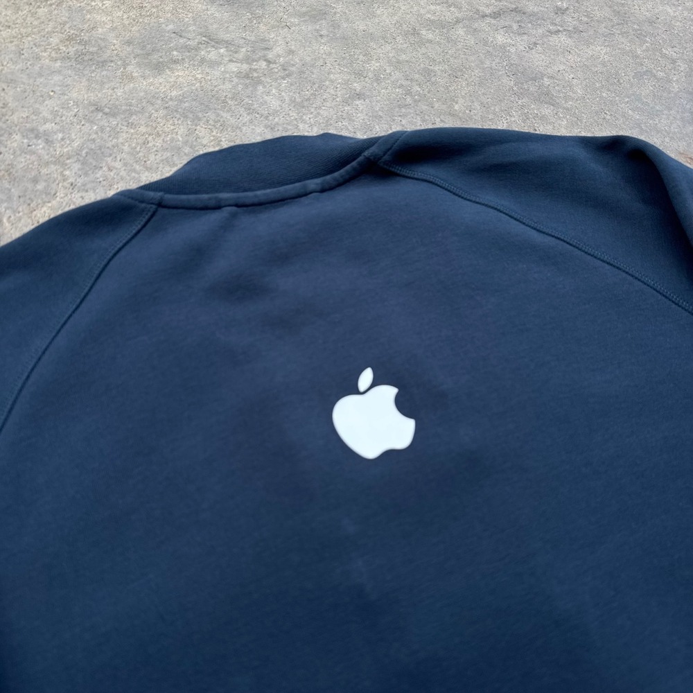 Apple Store Worker Full Zip Jacket Gorpcore Workwear Navy Blue Large (d7)